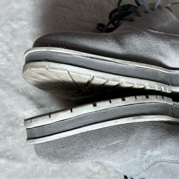 Girotti Handcrafted Gray Suede Men's Lace Up Oxfords Size 6 US / 38 EU - Picture 6 of 14